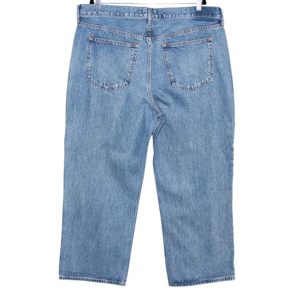 Abercrombie & Fitch High Rise The Loose Jean Rhinestone Jeans Size 34 Short NWT - Picture 10 of 13